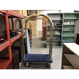 24d-41w-78”ht. Brass luggage cart 3/24/26