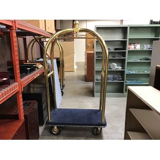 24d-41w-78”ht. Brass luggage cart 3/24/26
