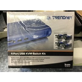 Trendnet to-407k 4 port usb kvm switch kit new (2/9/23)