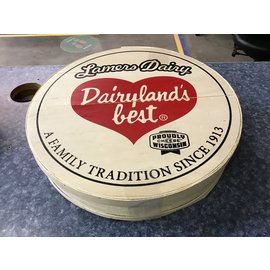 15” dia.  Lamers Dairy wood cheese box 1/25/24