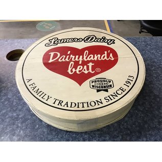 15” dia.  Lamers Dairy wood cheese box 1/25/24