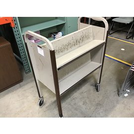 18x32x41” brown metal cart on wheels (4/6/23)