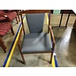 Blue cloth wood framed side chair (5/4/23)