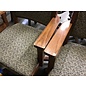 Wood frame tan padded desk chair-slight wear on wood surface/see pics 11/17/23