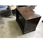 21x33x27” Dark Walnut 3 Drawer Glass Top Media Stand