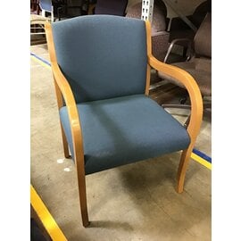 Blue Cloth Wooden Frame Side Chair 9/1/23
