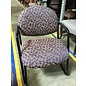 Purple Floral Cloth Black Metal Frame Side Chair 9/1/23