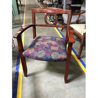 Cherry Wood Frame Multicolor Decorative Cloth Side Chair 9/1/23