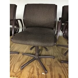 Brown Padded Metal Frame Office Chair (9/6/23)