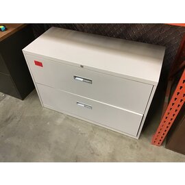 18x42x28 Lt Grey Metal Lateral File Cabinet (9/6/23)