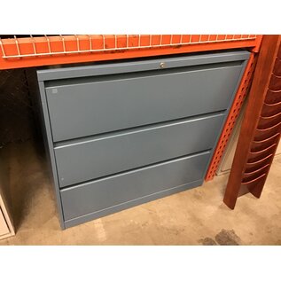 18x42x41 1/2” Light blue 3 Drawer Metal Lateral File Cabinet 7/10/26