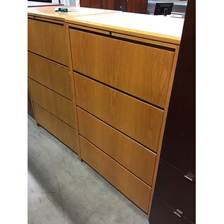 24x35 1/2x54” Light Oak Color 4 Drawer Lateral File Cabinet (Alternate use as dresser) 10/13/23