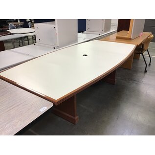 48x96x29 1/2” Beige wood frame conference table 5/1/24