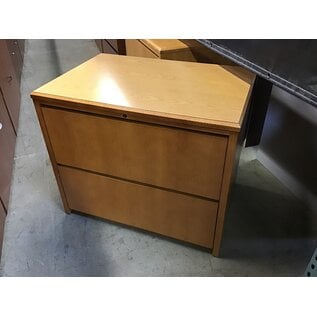 24x36x29 3/4” Lt oak laminate top 2 drawer lateral file cabinet 10/17/23