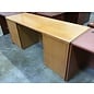 24x72x30 1/4” Lt oak color wood double pedestal 4 drawer credenza 10/17/23