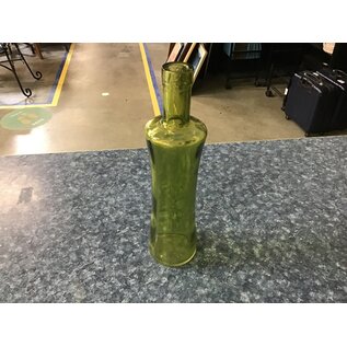 2x10” Round Bottle Green Glass Vase 10/17/23