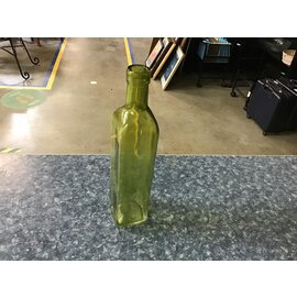 2x10” Square Bottle Green Glass Vase 10/17/23