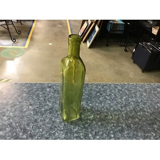 2x10” Square Bottle Green Glass Vase 10/17/23