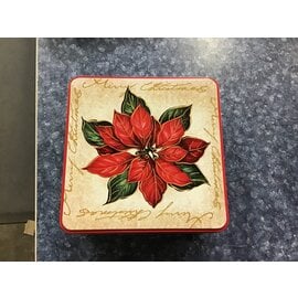 7x7x3” Poinsettia Christmas Tin10/31/23