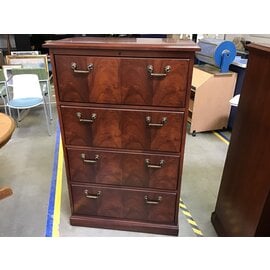 21x35x54 1/2” Cherry Wood 4 Drawer Lateral File Cabinet (Alternate Use as Dresser) 6/12/24