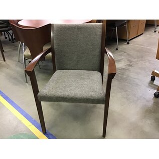 Grey Padded Wood Frame Side Chair 1/3/24