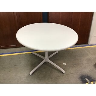 42” Round Light Beige Table Metal Pedestal 5/1/24