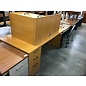 36x72” Light Oak Laminate Desk Left Pedestal Right Return 1/17/24