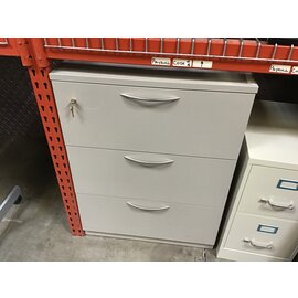 19x30x40” Beige 3 Drawer Metal File Cabinet 1/17/24