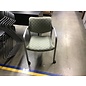 Green pattern silver frail side chair on castors 2/6/24