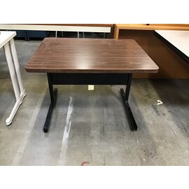 30x36x26 1/2” Dark oak color laminate work table 2/14/24