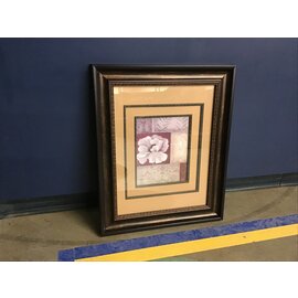 18x22” pink maroon beige floral framed print 2/15/24