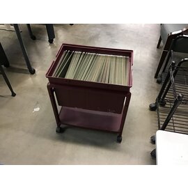 14x19 1/2x22” Maroon hanging file tote with cart 2/15/24