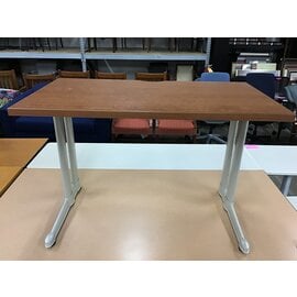 42x23 1/2x28 1/2” Oak color laminate metal legs work table 2/16/24