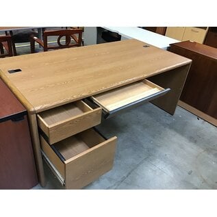 36x72x30” Light oak color left pedestal desk 3/6/24