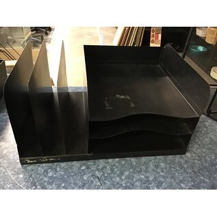 11x16x8” Black metal desktop paper organizer 3/6/24