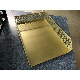 9 1/2x13 1/2” Gold metal paper tray 3/8/24