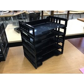 Black plastic 5 tier paper tray 3/8/24