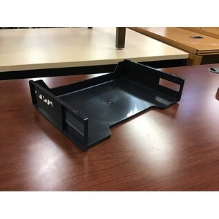 Black plastic paper tray 3/8/24