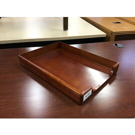 Cherry color wood legal paper tray 3/8/24