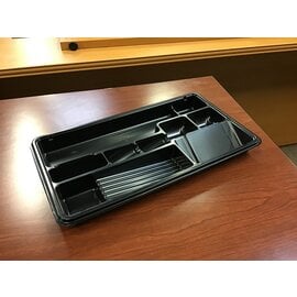 Black  plastic desk drawer organizer 3/8/24