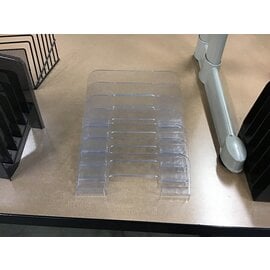 Clear plastic 6 slot file organizer 3/8/24