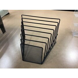 Black metal mesh front 7 slot file holder 3/8/24