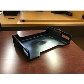 Black plastic single paper tray 3/8/24
