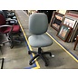 Grey padded adjustable height desk chair on castors 3/12/24