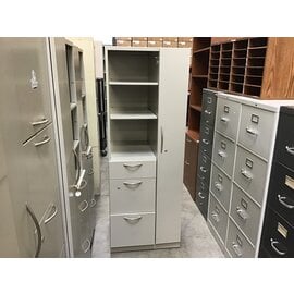 23x24x65 1/2” Beige Steelcase 3 Drawer Adjustable Shelf Right Locker Storage Unit 3/18/24