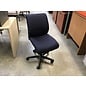 Navy blue padded adjustable desk chair on castors 3/19/24