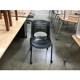 Black plastic chair on castors 2/3/26