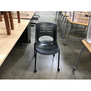 Black plastic chair on castors 2/3/26