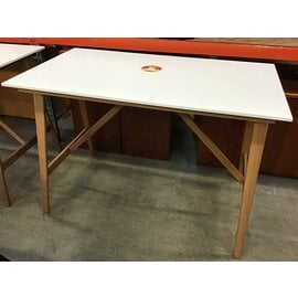 55x31x38 1/2” White top wood frame tall table 5/1/24