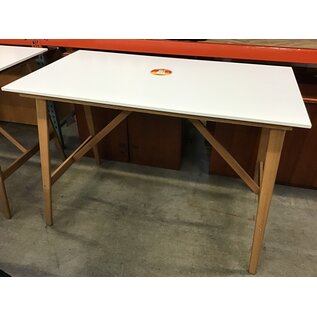 55x31x38 1/2” White top wood frame tall table 3/21/24